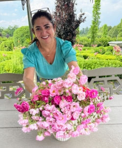 My housekeeper, Enma Sandoval, picked fresh flowers from the gardens earlier in the morning.