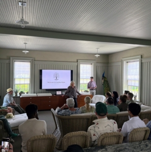 Everyone gathered in my carriage house to hear several of my friends and colleagues speak about the brand, how we were inspired over the years, what we've accomplished, etc. There was also time for some "Ask Martha" questions from the group.