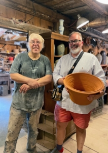 Here is Guy with devotee, Nathan Schmidt with his purchase.
