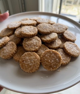 And these are a big favorite - my Brown Butter Shortbread cookies. Brown butter enhances the texture and flavor of these cookies. Topping them with sanding sugar gives them a nice finish.