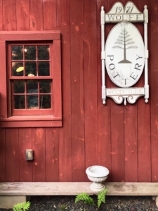 At the entrance, Guy still has the old Woodville sign hung up by the front door and window.