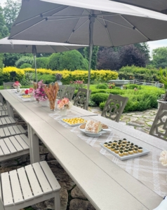 I always serve refreshments during my tours. It's a nice break for my guests and a good time to answer any questions they may have about my farm.
