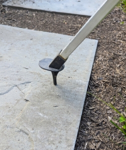 ... And, each of the legs has a spiked foot which provides lots of stability on varied surfaces.