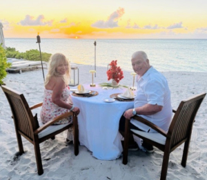COMO treated Dorian to a lovely birthday sunset dinner.
