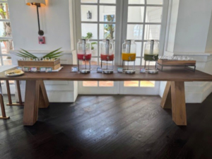 Every morning, Dorian and Tommy enjoyed fresh island-made juices - a great way to start the day.