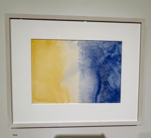 This is one from an arrangement of abstract pieces that closes the exhibit. It is called "Pansy." The series contains bright and energetic paintings using wet on wet watercolors - a more fun and free use of expression. If you can, do stop in at the MoMA and see the presentation - a first time offering of Hilma af Klint. It's on view until September 27th.