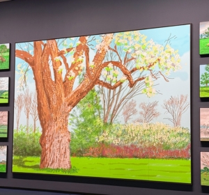 This is David Hockney, "27 March 2020, No. 1" 2020.