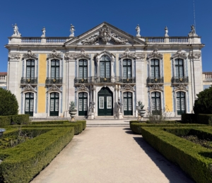 This is the National Palace of Queluz, the 18th century palace of the Portuguese Royal Family, as well as notable institutions such as the Portuguese School of Equestrian Art.