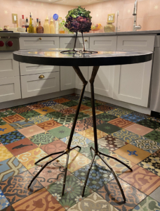 Sheila's creativity can be found everywhere, including her own kitchen. She says, "I needed a kitchen table. I couldn’t find what I was looking for, so I made it.