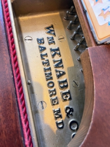 The piano was thoughtfully handmade by Wm. Knabe & Co.