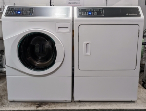 For all the heavy duty items that need to be washed around the farm, I like to use these Speed Queen washers and dryers. Speed Queen was founded in 1908 in Wisconsin by Joe Barlow and John Seelig as Barlow & Seelig Manufacturing. As young entrepreneurs, they started out by taking existing machine designs and improving them. In 1922, Speed Queen was the first company to introduce washers with nickel-copper tubs. And in 1928, they renamed the company “Speed Queen.”