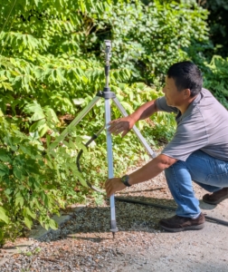 Don't forget to water, water, water. Here's Phurba adjusting a Gilmour telescoping sprinkler to water the beds outside my flower cutting garden. All the watering around my farm is done by hand, so sprinklers are moved every hour.