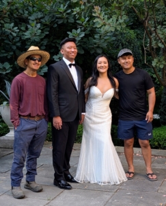 I was honored to have the photos taken here at my farm. I have known Chhiring and his family a long time. Here is a group photo of Chhiring, Sam, Alina, and Mingmar.