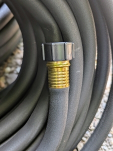 The other end is fitted with a cap. These hoses are also designed with special coverings to protect them from UV rays and extend the lifespan.