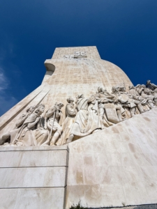 Another stop was the Monument of the Discoveries, which is on the northern bank of the Tagus River estuary in Santa Maria de Belém, Lisbon. It is located along the river where ships once departed to explore and trade with India and the Orient. This special monument celebrates the Portuguese Age of Discovery.