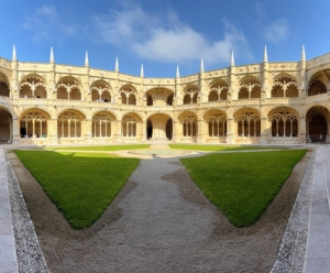 The Jerónimos Monastery is a former monastery of the Order of Saint Jerome in Lisbon. It is a prominent example of the Gothic Manueline style of architecture made famous in Portugal. Its construction began in January 1501 and was not finished until 100 years later.