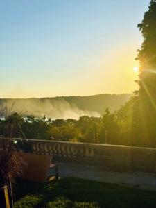 Wave Hill is a 28-acre estate in the Hudson Hill section of Riverdale in the Bronx. It includes public gardens as well as a cultural center overlooking the Hudson River with views of New Jersey.