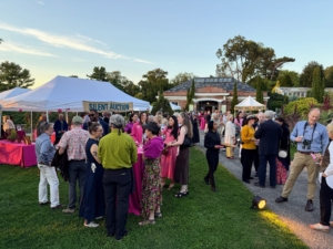 The evening event included cocktails and hors d'oeuvres, a plant sale, a silent auction, and dinner al fresco.