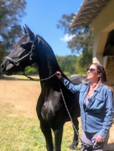 Here's Helen with Stewart. Stewart is so curious.