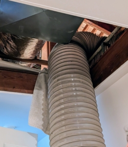 Here is the hose connected into the unit.