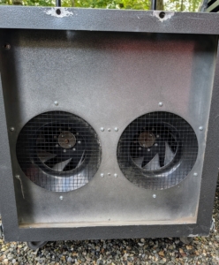 The vacuum collection device is used to gain airflow control in the ducts and then suction all the debris into its big tank.