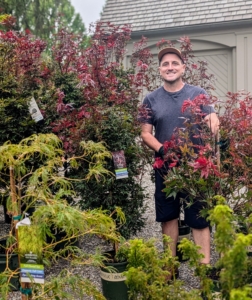 Here's my head gardener, Ryan McCallister, checking each and every specimen as it is unloaded. I can't wait to place these Japanese maples in their new permanent garden locations. Stay tuned to find out where they go.