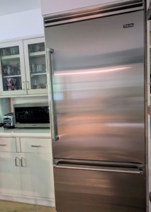 The exterior is stainless steel, which is highly resistant to rust, corrosion and staining - a long-lasting option for heavy use kitchen appliances. I know I will get many years of use out of this Viking refrigerator.