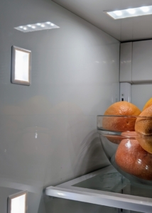 Lighting inside the compartment uses bright and energy-efficient LED elements at the top and on the sidewalls.