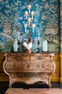 Here is one wall of the formal Dining Room at Rosen House. (Photo by Gabe Palacio)