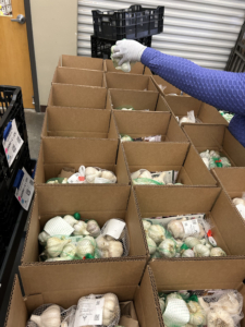 The next step is quality control and packaging. Every bulb goes through an inspection process. The entire staff at Keene is trained to check for good quality and feel. Here, every box is checked again before it is sealed and shipped.