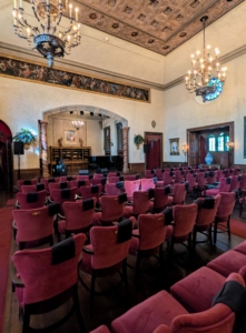 The Music Room is now used for intimate musical performances, recitals, opera and lectures. My nephew, Christopher Herbert, performed here in 2018 with his musical group, New York Polyphony, an amazing a cappella vocal quartet that sang both early and new music.