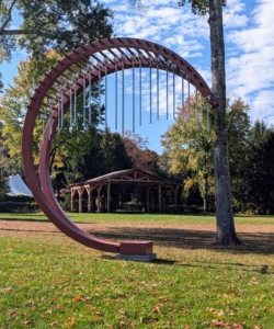Also on the Caramoor grounds is this commissioned sound art sculpture, in”C”, created by Trimpin. Born Gerhard Trimpin, Trimpin is a kinetic sculptor, sound artist, and musician. His work integrates sculpture and sound across a variety of media.