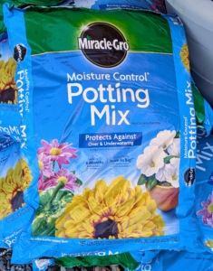 This Miracle-Gro potting mix is specially formulated for moisture control, which will protect the plant from under and over watering.