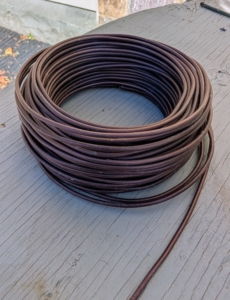 For many projects requiring wire here at the farm, I like to use copper coated wire. This is 20-gauge.