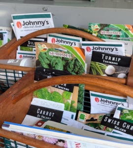 On one end is the head house where I keep a number of favorite seeds. I am always on the lookout for different seeds when I travel, but seeds are also widely available online and at garden centers. Some of my favorite source include Johnny's Selected Seeds, Baker Creek Heirloom Seeds, Vilmorin, and Botanical Interests.