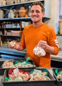 Ryan continues to prep all the garlic for planting. It takes a while to get through all the bags, but it's the perfect project for a very rainy day here at the farm. If you love garlic, try growing it yourself.