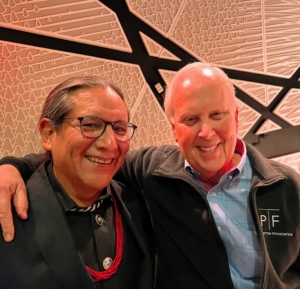 And here are Randy and Tim celebrating a very successful concert at National Sawdust. The premiere of the North American Indigenous Songbook sold out the venue!