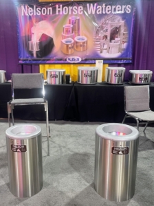 These are Nelson horse waterers for use inside the stalls and outside in the paddocks - they are durable, reliable, and easy to maintain. They also have a heating feature which prevents water from freezing during cold months.