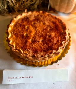 Second place went to pie #19, which was baked by Lauren Hildreth. She made a spectacular Shaker Lemon Pie. The pie was elegant and lemon-perfect. I thought it also had an excellent crust.