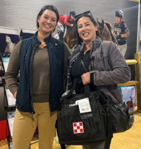 Here is Helen with Meghan Crout, equine nutrition specialist for Purina.