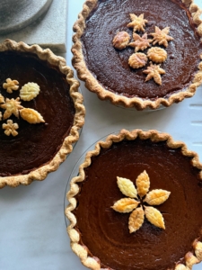 All these pies were ready on time. I am always so happy to make pies for my hardworking staff. I hope you are all having a wonderful time preparing for today’s big feast. Enjoy.