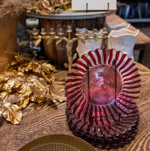And these Candy Cane Glass Side Plates - handmade in Turkey especially for Terrain.