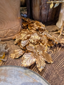 I also selected these Faux Garden Leaves for a touch of metallic shine to an arrangement.