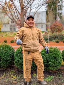 Phurba works fast. He is able to get hundreds of bulbs planted in just a few hours.