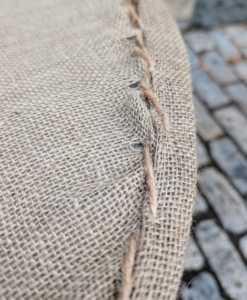And here is the top - secured and ready for the elements. Burlap is so useful for many gardening projects – it is inexpensive, biodegradable, and the color and texture of burlap is so pretty to use.