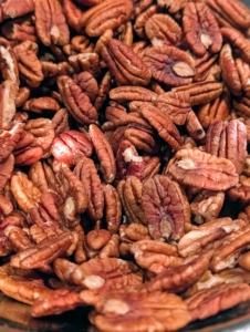 Matt also selects all the "perfect" pecan halves for the pecan pie tops.