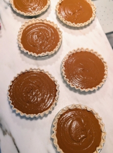 These are all lined up and ready to put into the oven.