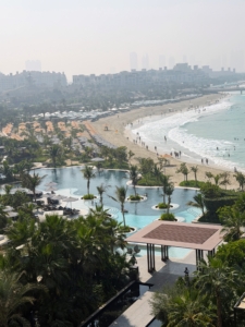 Here's another look from my balcony. The resort is located on this stretch of Dubai's pristine coastline.
