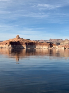 Cookie Jar Butte is another prominent tower located on the north shore of Lake Powell. It has an elevation of 4,311 feet.