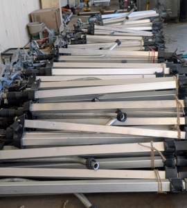 All the telescoping sprinklers are collected, cleaned, tied, and stored away until next year. For years I've used hoses and sprinklers from Gilmour. I've always been pleased with the durability and performance of their supplies.